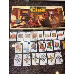 VINTAGE Clue Parker Brothers 1992 Classic Board Game Long Box 90s